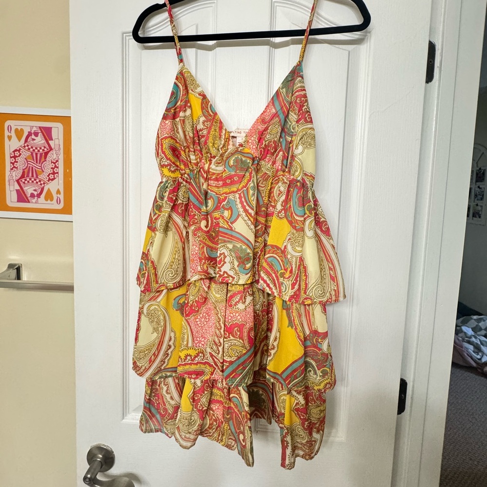 Colorful Paisley Print Dress
